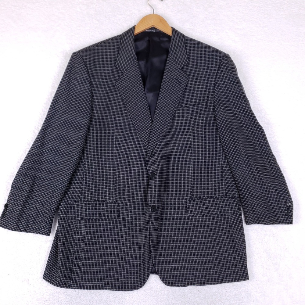 GUY LA FERRERA Sartorial Marzotto Blazer Men 46R Italian Virgin Wool Checked
